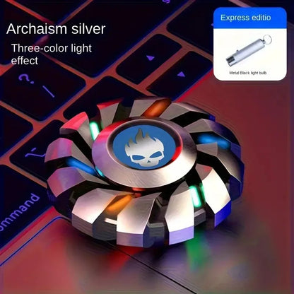 Luminous Fidget Spinner EDC Metal High-grade Stress Relief Rainbow Light Fingers Toy For Children Adult Fast Delivery Products