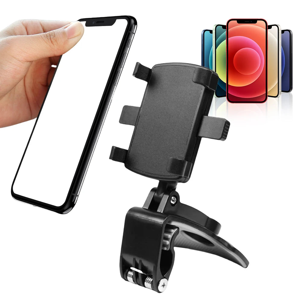 Portable Car Holder Rotatable Multifunction Dashboard/Rearview Mirror/Sun Visor Mount for iPhone Samsung Xiaomi Redmi Huawei