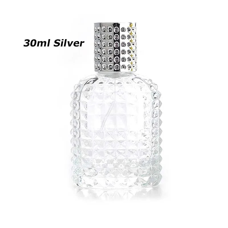 30/50ml Thick Clear Glass Fine Mist Spray Scent Aftershave Luxury Perfume Bottle Empty Atomizer Bottle Refillable Empty Atomizer