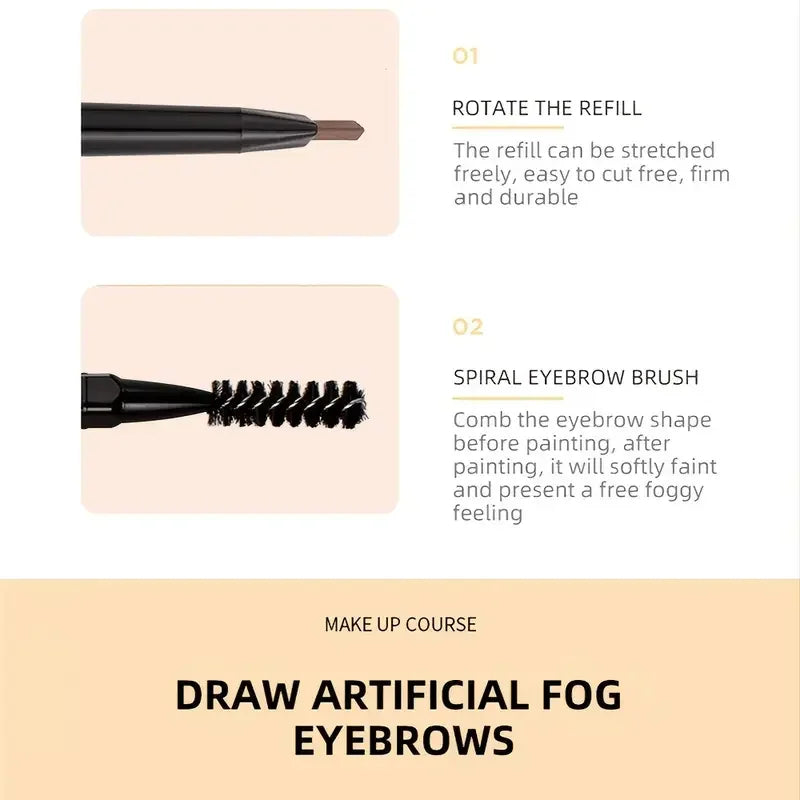 Dual-Ended Waterproof Eyebrow Pencil – Ultra-Fine Tip for Natural, Long-Lasting Brows