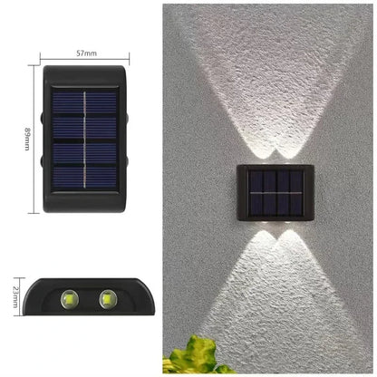 Solar Wall Lamp Outdoor Waterproof Solar Lights Up And Down Convex lens Lighting For Garden Street Landscape Balcony Outdoor Dec