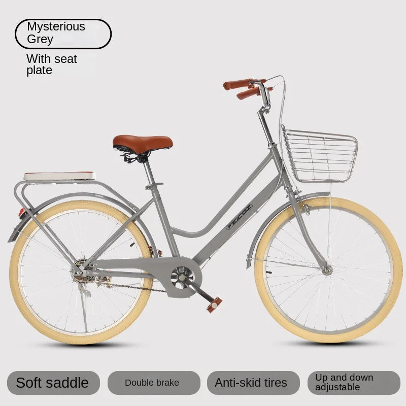 Cooya official-website-Commuter Bike for Women, Simple Adult Scooter, Student Bike, Vintage Bike, New, 24 ", 26"