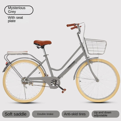 Cooya official-website-Commuter Bike for Women, Simple Adult Scooter, Student Bike, Vintage Bike, New, 24 ", 26"