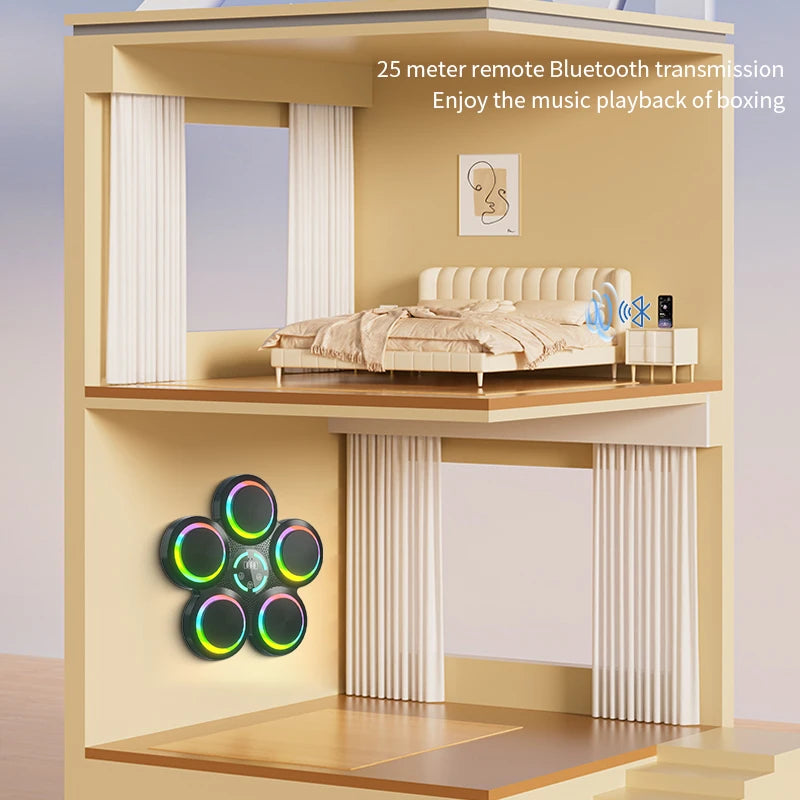 New Music Boxing Machine Smart Bluetooth Link Adult/children Sports Fitness Muay Thai Rhythm Response Practice Music Boxing Bag