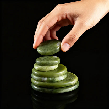 Natural Jade Hot Massage Stone 1PC Full Body Face Neck Relaxation Therapy Tool