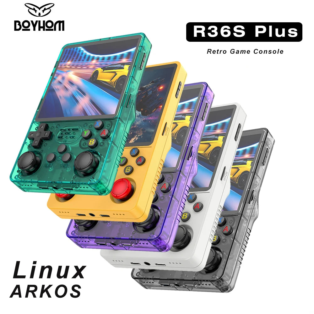 TOP Sale 4"IPS Big Screen R36S Plus Retro Handheld Game Console Linux 64-bit System RK3326 Portable Pocket ARKOS 2.0 R36SPLUS