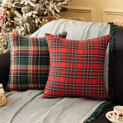 Buffalo Plaid Pillow Covers Cotton Throw Pillows Christmas Buffalo Check Pillow Case for Couch Sofa Cushion Bed Home Decorations