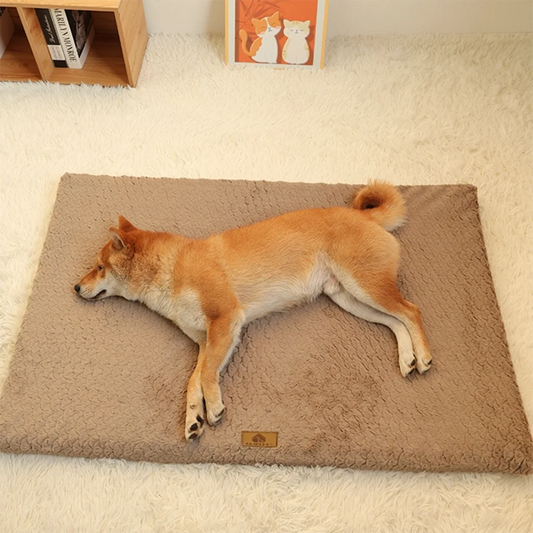 3D Foam Pet Bed With Removable Washable Faux Fur Cover Orthopedic Waterproof Dog Bed For Crate Anti-Slip Bottom Dog Bed