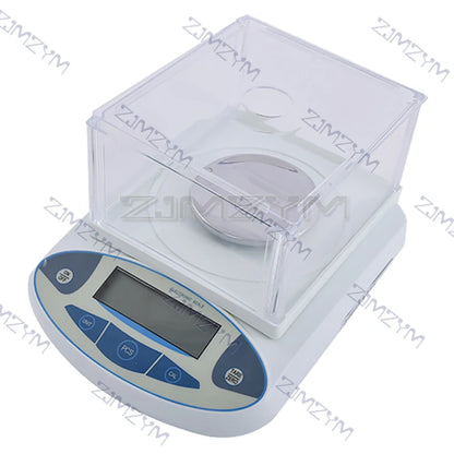 500g x 0.001g Electronic Balance Scale with Windshield High Precision Lab Solid Analytical Digital Precision Balance Scale