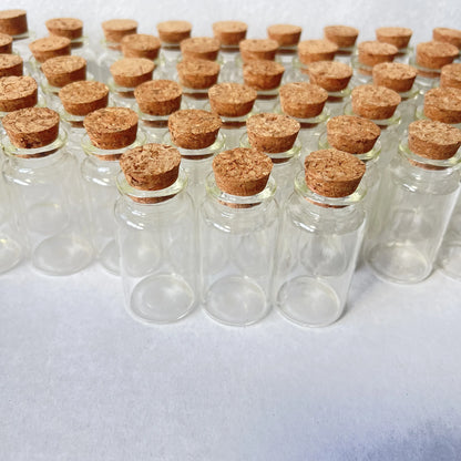 15/36/70 pcs 25ml Glass Bottles Cork Stopper Tiny Test Tube Jars Clear Mini Containers DIY Wedding Favors Wishing Bottles
