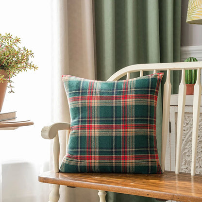 Buffalo Plaid Pillow Covers Cotton Throw Pillows Christmas Buffalo Check Pillow Case for Couch Sofa Cushion Bed Home Decorations