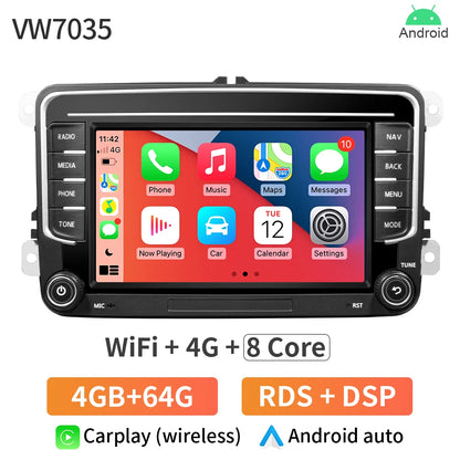 GRANDnavi 2Din Android 13 Car Radio GPS For VW / Volkswagen Skoda Octavia golf 5 6 touran passat B6 polo Jetta 2Din Radio Player