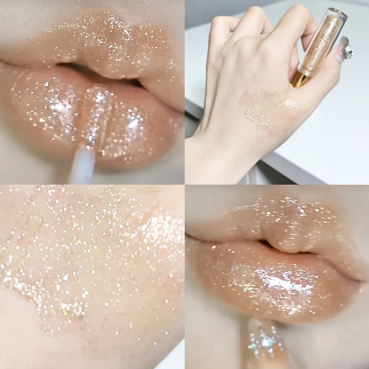 Hydrating Plump & Sparkling Lip Gloss – Water-Glossy Mirror Lip Glaze for Luscious Lips