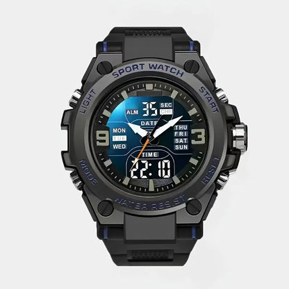 Men's Digital Sports Watch Alarm Chronograph Timer Date Alloy Case Outdoor Watch