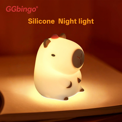 New Portable Silicone Pat Night Light with 3 Brightness Modes ABS Material Rechargeable 1200mAh Battery for Home Travel Bedroom