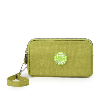 Fashion Solid Color Triple Zipper Wallet – Large Capacity Ladies Coin & Phone Purse