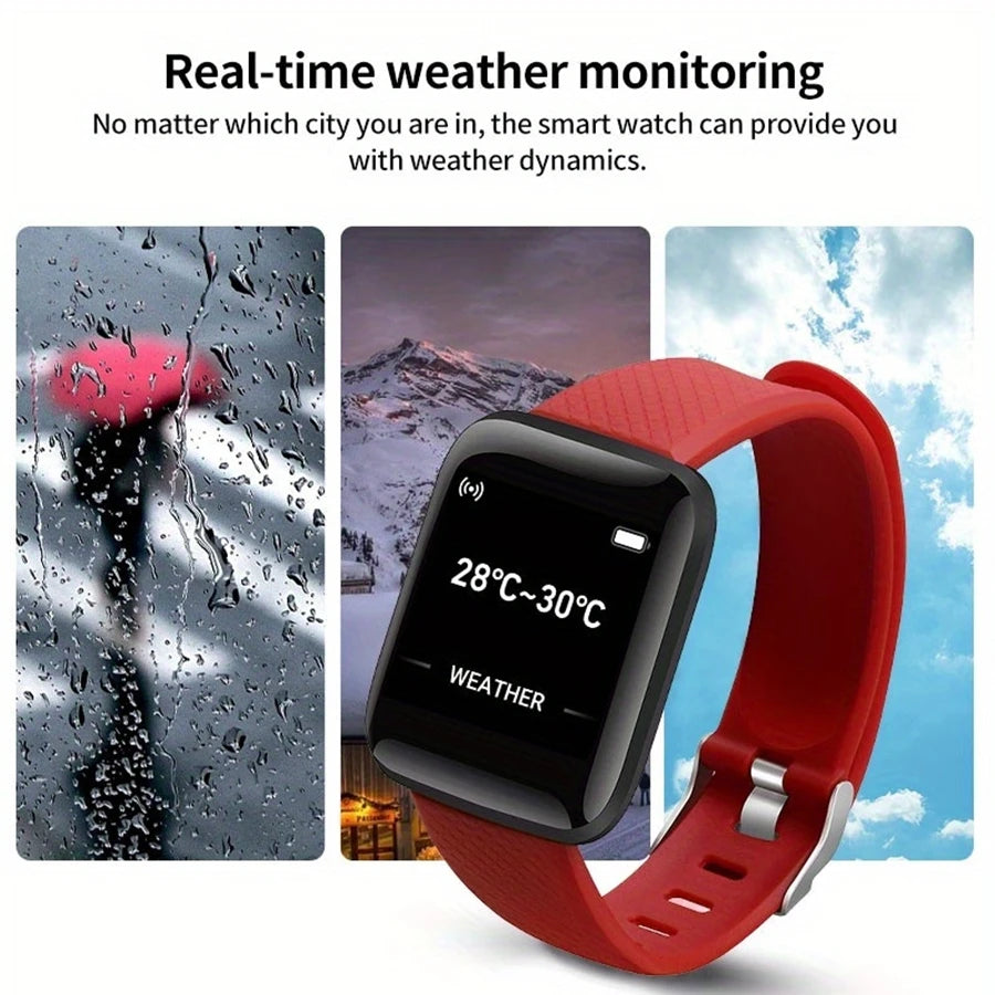 Smartwatch for Men & Women Fitness Tracker Message Call Monitor Android iOS