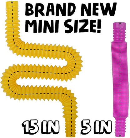 4 Pack Pop Tube Sensory Fidget Toy 4pcs Random Colorful Heavy-Duty  for Construction Educational Toys for Stress Autism ADHD