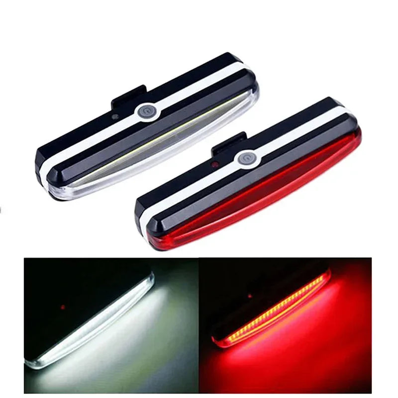 BUCKLOS Bike Light COB Front Rear Bicycle Lights LED Rechargeable Mountain Road Bicycle Lamp MTB Tail Light Cycling Flashlight