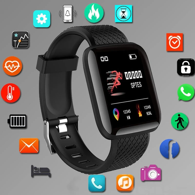 Smartwatch for Men & Women Fitness Tracker Message Call Monitor Android iOS