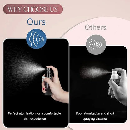 10Pcs 30ml-100ml Black Translucent Plastic Spray Bottles Portable Travel Cosmetic Fine Mist Spray Containers For Liquid Alcohol