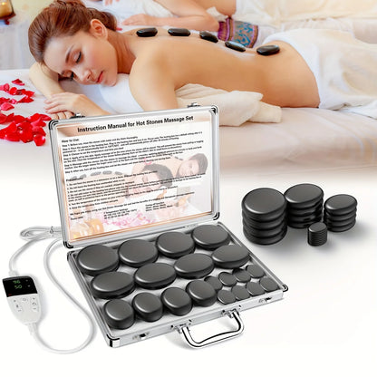 Hot Stone Massage Heater Box with Temperature Control Professional Spa Therapy Tool