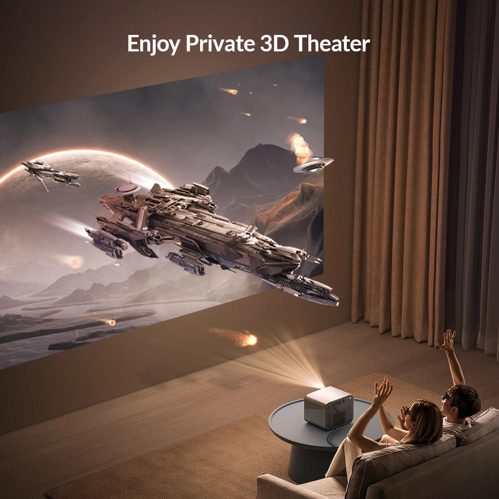 BYINTEK R90 Max Full HD 1080P Projector 4K DLP 2200 ANSI Lumens Android TV 11.0  3D 4K Supported Smart  Home Theater  Projector