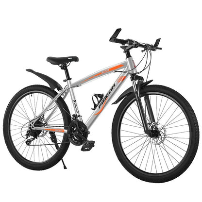 Cooya 24 Inch Variable Speed Bike With Lockable Front Fork 21/27 Speed Dual Disc Brake Student Bike High Carbon Steel Frame 2025