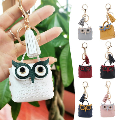 Mini Owl Coin Purse Keychain Bag – Small Pouch Backpack Decoration for Women Girls