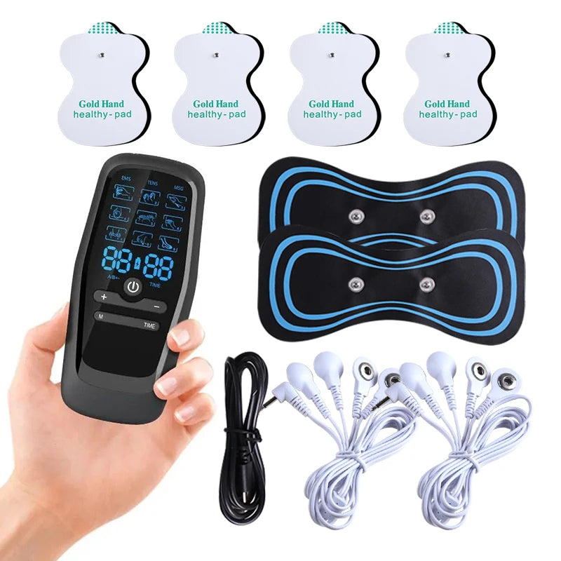 9 Modes EMS Electric Body Massager Low Frequency Pulse TENS Abdominal Electro Stimulator for Muscle Relaxation