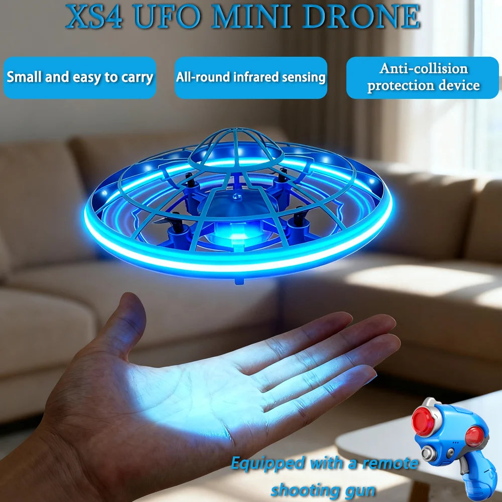 XS4 UFO Infrared Induction Flying Ball Drone For Kids Remote Control Hovering Flying Saucer Toy Indoor Outdoor Kids Gifts Toys