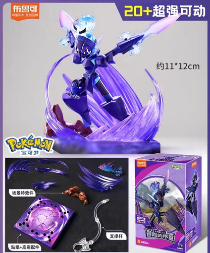 Original Blokees Pokemon Pikachu Scyther Snorlax Lucario Charizard Greninja Meowscarada Ceruledge Building Blocks Anime Doll Toy