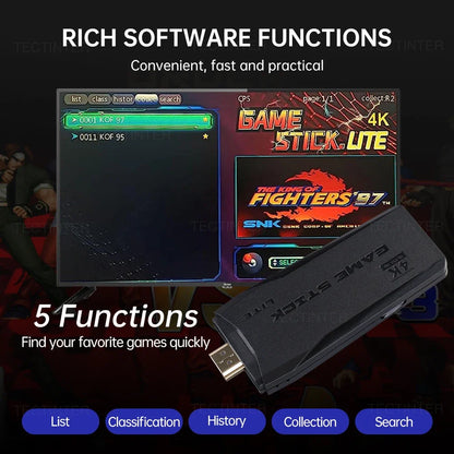 M8 4K Retro Game Stick - 64GB Handheld Console Preloaded with 20,000+ Games & Wireless Controller for PS1 Emulation