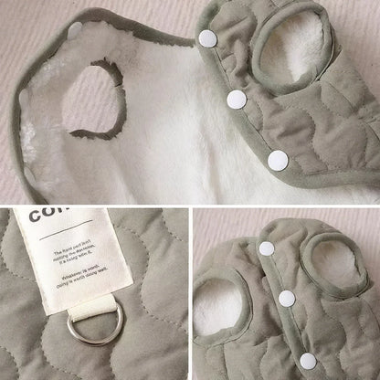 Cute Dog Coat Vest Jacket Plush Dog Clothes Chihuahua Apparel Thickened Warm Costume for Small Dogs Cats Vest Puppy Accessories