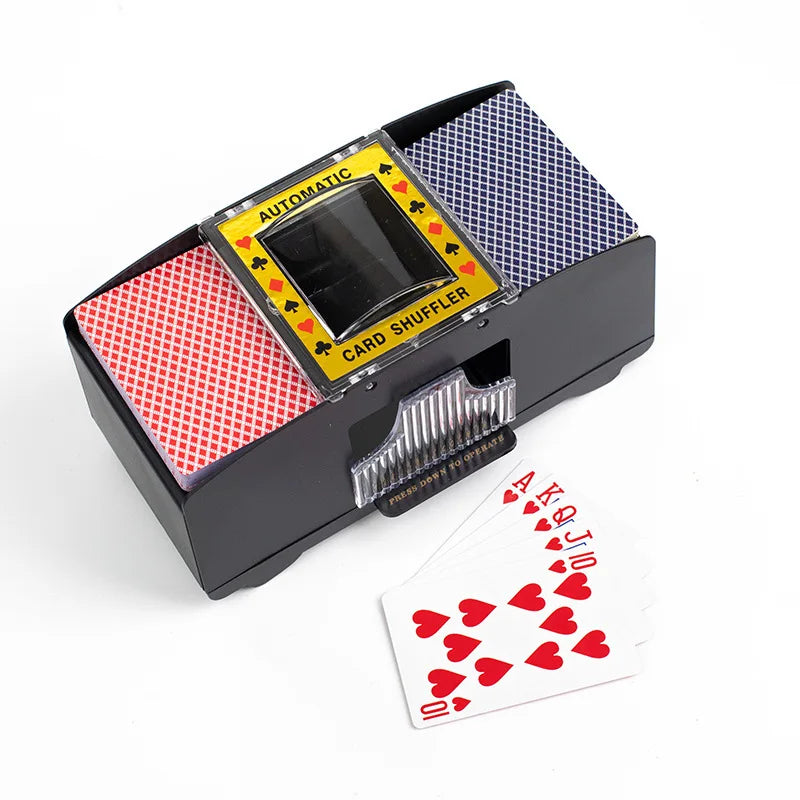 Automatic Card Shuffling Machine 1/2 Decks Electric Poker Card Shuffler USB Battery-Operated Shuffler for Card Games Home Party