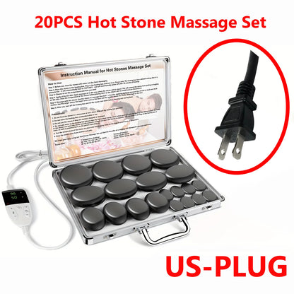 Hot Stone Massage Heater Box with Temperature Control Professional Spa Therapy Tool