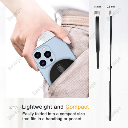 Magnetic Foldable Laptop & Phone Holder – Portable Dual-Screen Mount for Productivity