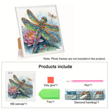 DIY dragonfly 5D Special Shape Diamond Art Kits for Beginners,Diamond Art Painting Kits for Home Wall Decoration Gift