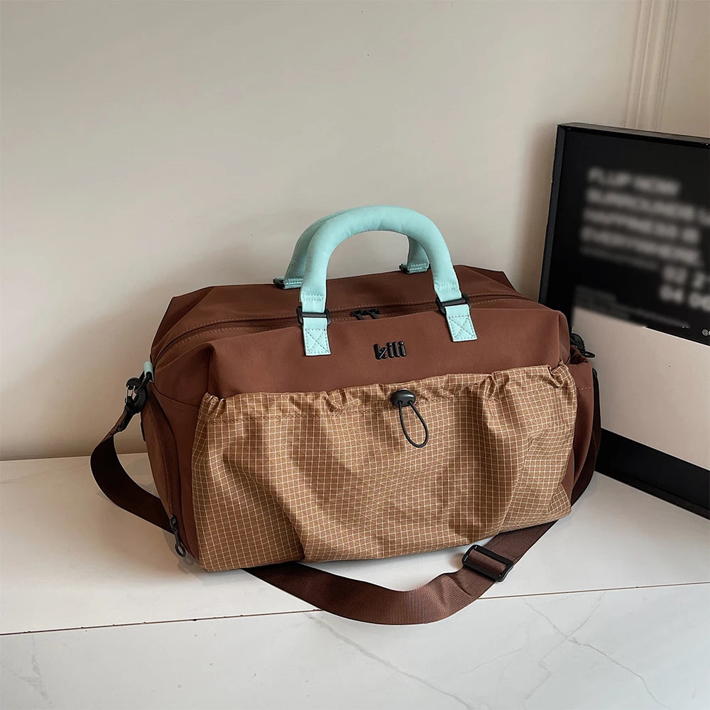 Large Capacity Travel Bag, Lightweight Short-Distance Boarding Bag, Dry and Wet Separation, Crossbody Fitness Bag, Luggage Bag