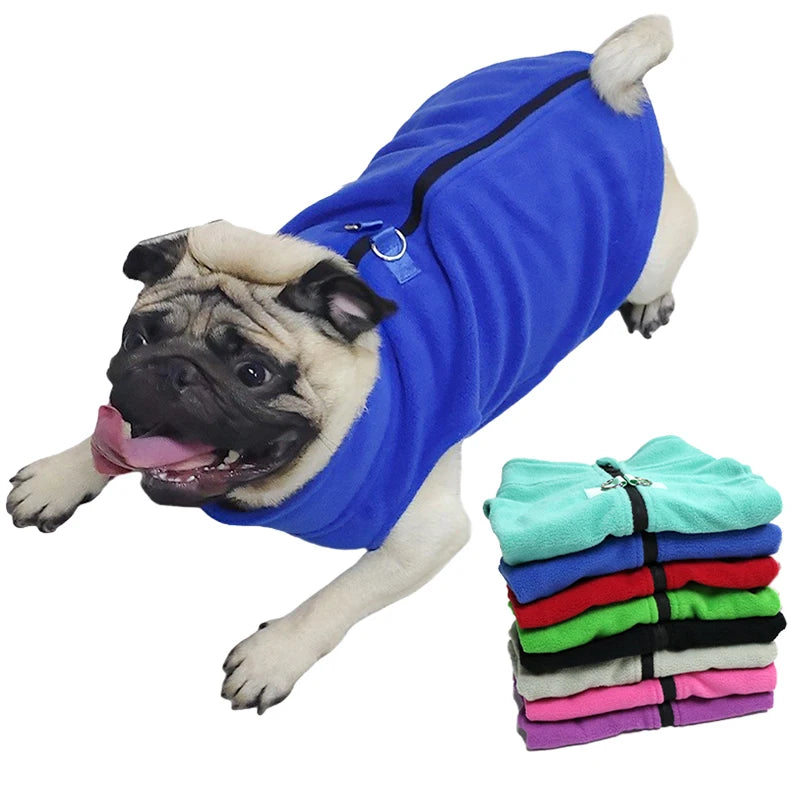 Soft Fleece Dog Jacket – Warm Vest for Small to Medium Breeds