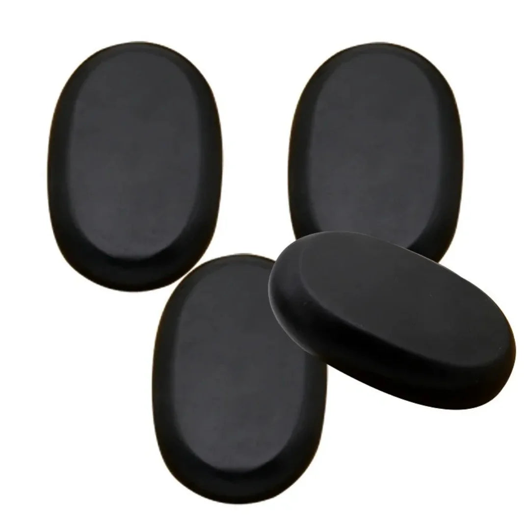 20pcs Hot Stone Massage Set with Heater Box Lava Basalt Round Spa Stress Relief Kit