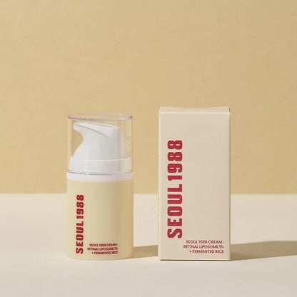 Korean SEOUL 1988 Skin Care Set - Retinol Eye Cream, Ginseng Niacinamide Serum, Cleanser, Lightens Fine Lines Dark Circle