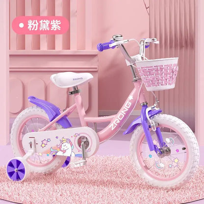 Bicicleta infantil dobrável para meninas de 3 a 6 anos, 7 a 10 anos, pedal para bebés, bicicleta de estrada para meninas, material de aço de alto carbono
