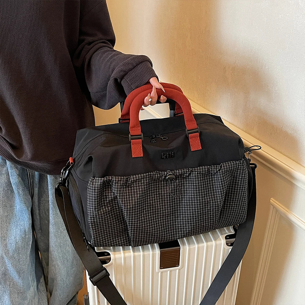 Large Capacity Travel Bag, Lightweight Short-Distance Boarding Bag, Dry and Wet Separation, Crossbody Fitness Bag, Luggage Bag