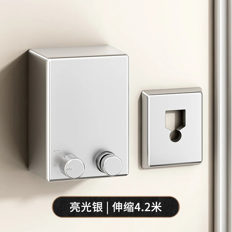 Retractable Clothesline Clothes Drying Rack For Household Stainless Seel Pull-Out Clothes-Drying Machine Rope Space-Saving