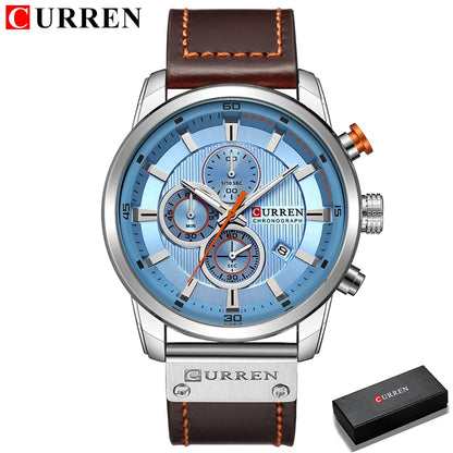 CURREN Luxury Men’s Quartz Watch Chronograph Sport Date Fashion Wristwatch 2025