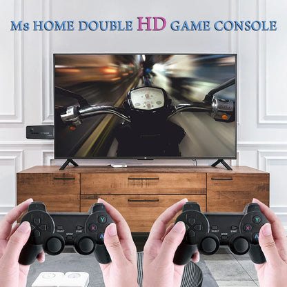 M8 4K Retro Game Console - 64GB HDMI TV Stick with 10,000+ Preloaded Games & Dual Wireless Controllers for PS1, N64, Dreamcast