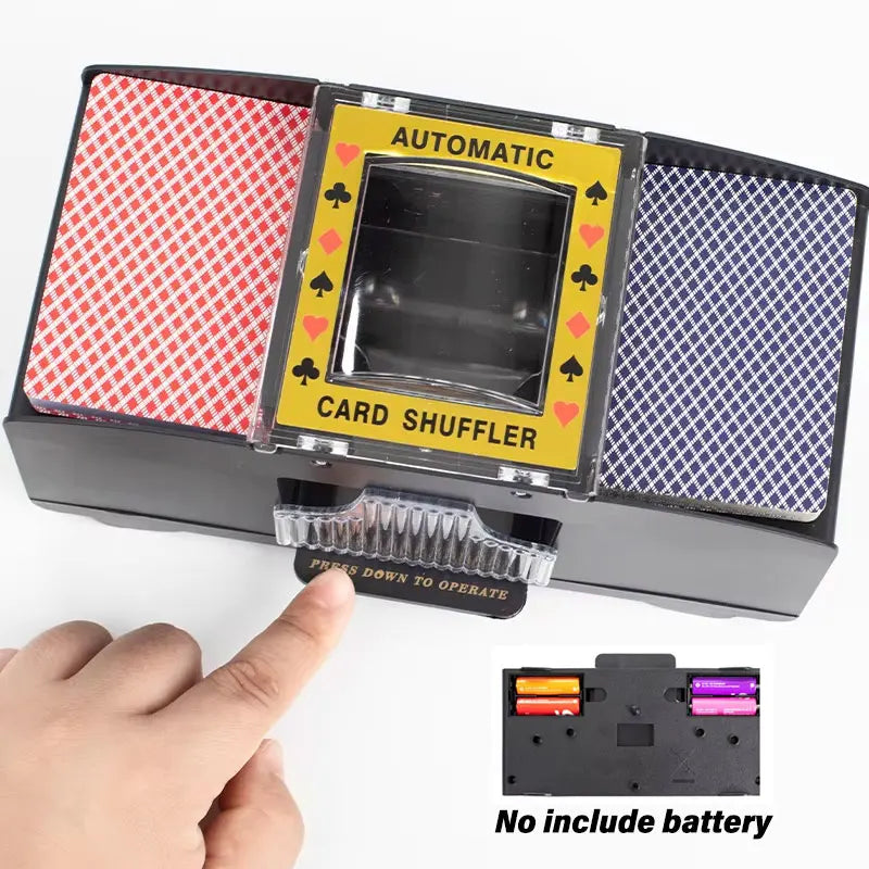 Automatic Card Shuffling Machine 1/2 Decks Electric Poker Card Shuffler USB Battery-Operated Shuffler for Card Games Home Party