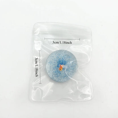 Ocean Planet Squishy Fidget Toy Soft Cute Little goldfish Pinch Decompression Toy Planet Sequin Anti-Anxiety toy for Kids Gifts