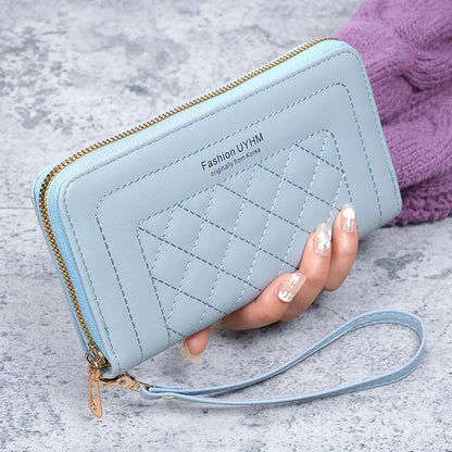 2024 Ladies Long Joker Zipper Clutch Bag – Embroidered Fashion Wallet & Mobile Purse